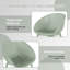 Chaise de salle à manger d'extérieur Pale Green, ensemble de 2 chaises de patio en plastique PP