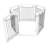 BIRDROCK HOME 6-Panel Extra Wide Pet Gate with Door - 30” Tall Wooden Freestanding Dog Gate for Stairs, Hallways, Doorways, and Porch - Foldable Indoor Pet Fence for Dogs and Puppies (White Finish)-790572117