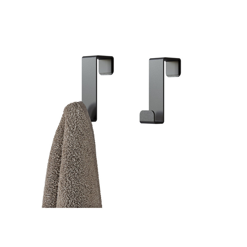 RUGI Over-the-Door Towel Hook, Black