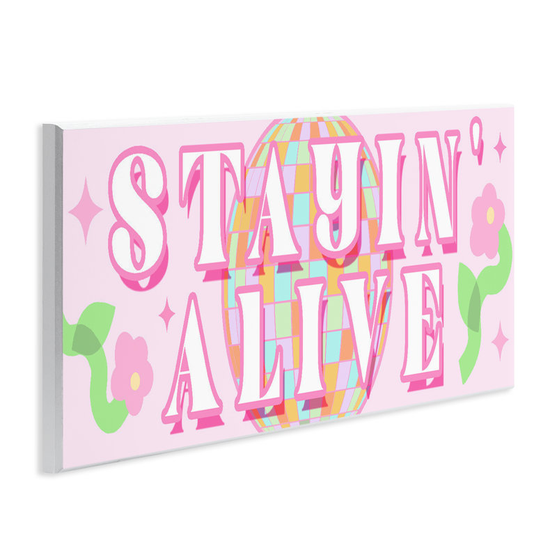 Plaque murale rétro Stayin 'Alive, par Lil' Rue