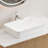 19.7" Rectangular Ceramic Vessel Sink – White Glossy Above-counter Bathroom Basin, Modern Minimalist Design