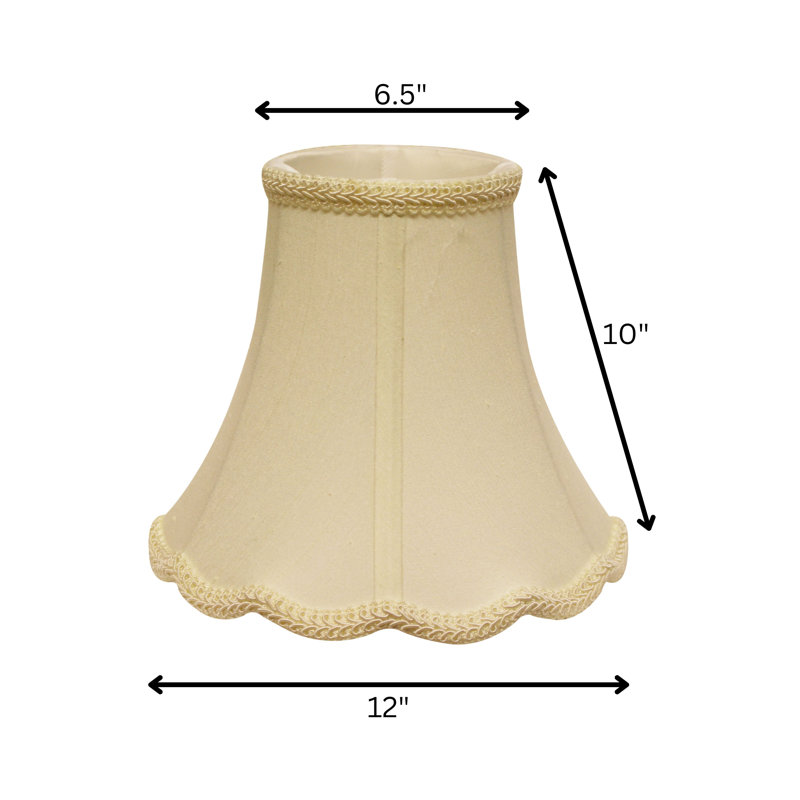 Fancy Oblong Softback Fabric Lampshade with Washer Fitter for Table Lamps, 10" H x 12" W x 12" D, Egg