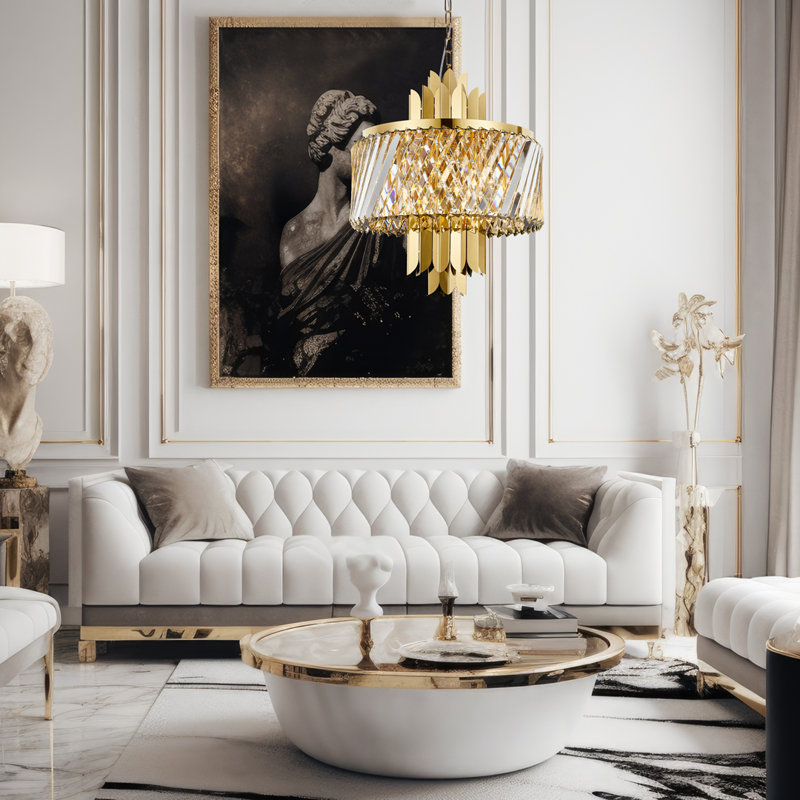 Margot 6 - Light Crystal Pendant, Gold, Gold