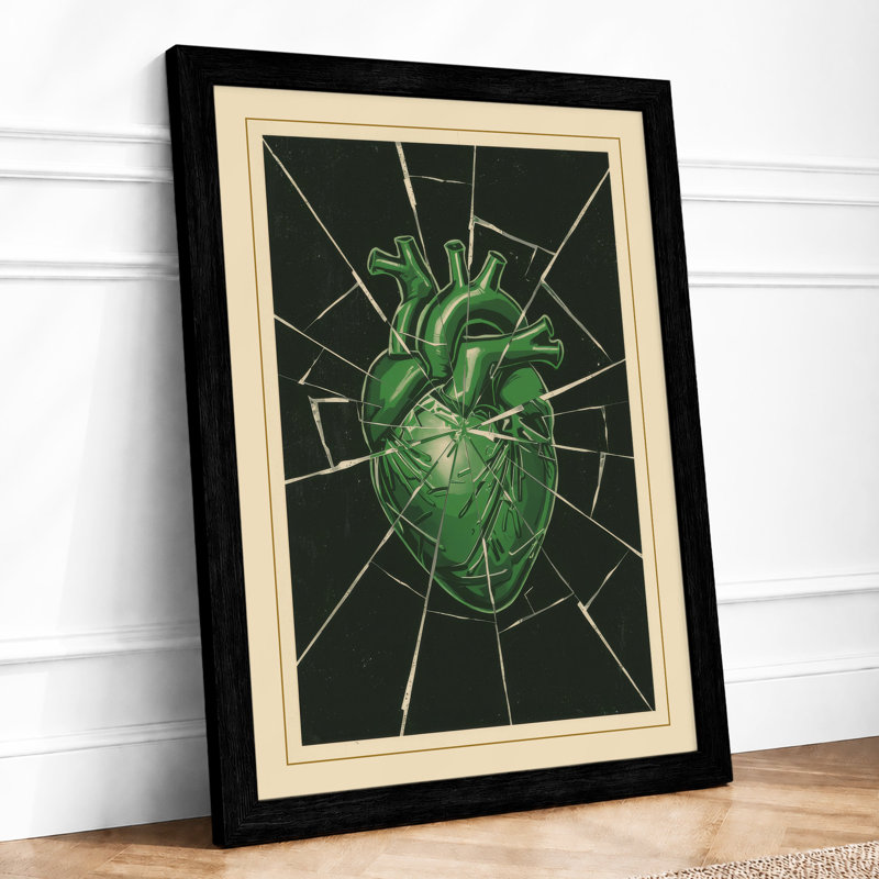Radiant Heart Botanical - Print, Black, A4 - 29.7 x 21.0 cm