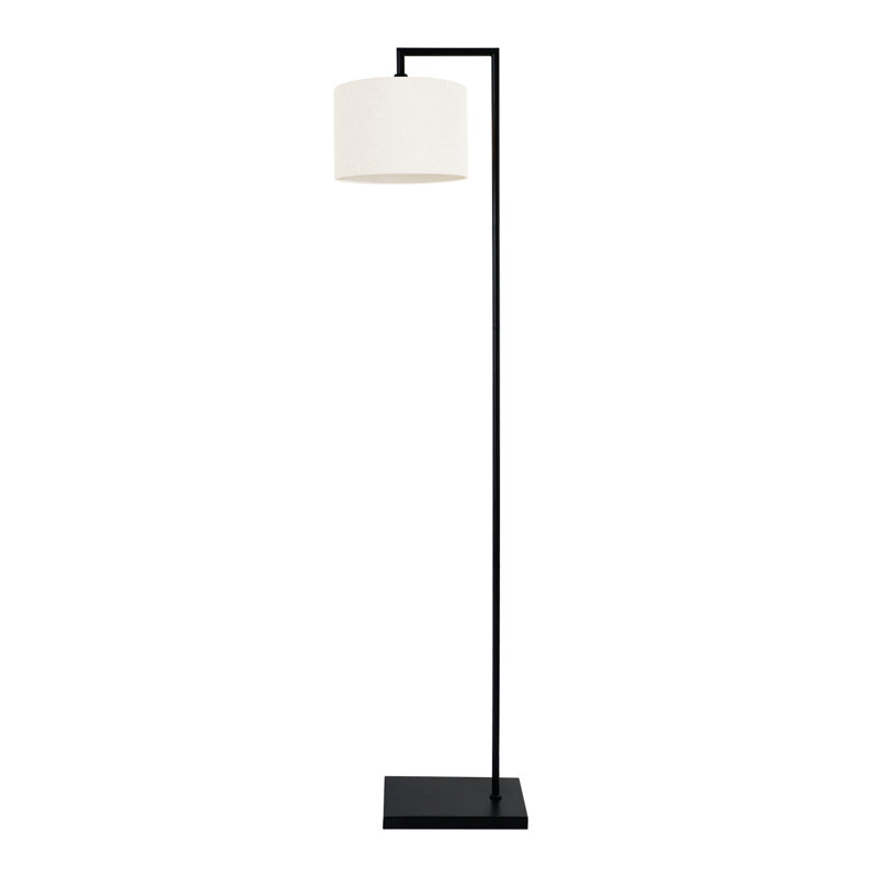 Ajayla 155cm Task Floor Lamp, White, Black