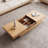 Wabi-Sabi Style Sliding-Top Rectangular Coffee Table in Solid Wood