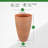 Algreen Curved Vase Planter, 12" x 20" Flower Plant Pot Decor, Acerra, Rust