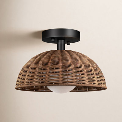 Bijolle 12" Single Light Semi Flush Mount