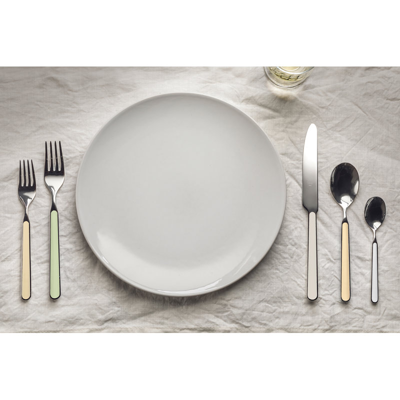 Fantasia Flatware Set - 67 Pieces - Vanilla, Mustard