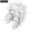 Meuble-lavabo autoportant blanc 24 po avec lavabo en céramique, tiroir escamotable et 3 tiroirs, fabriqué en bois massif et en panneau de fibres à densité moyenne-391676019