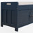 Linen Blend Upholstered Storage Bench-498423901