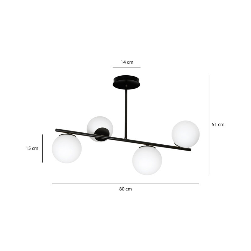 Gaen 4 - Light Unique/Statement Pendant, Black