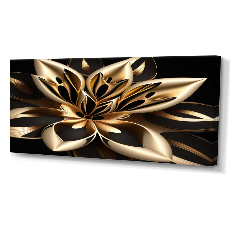 «Glamourous Lily On Black III», reproduction d'art sur toile, H 28 po x l 60 po