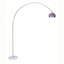 Lampe sur pied 85 po en métal avec base en marbre blanc