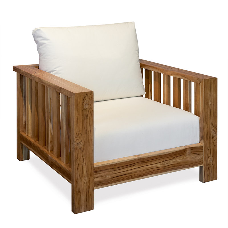 Fauteuil rembourré Antibes, Bora Bora 11, Gris délavé