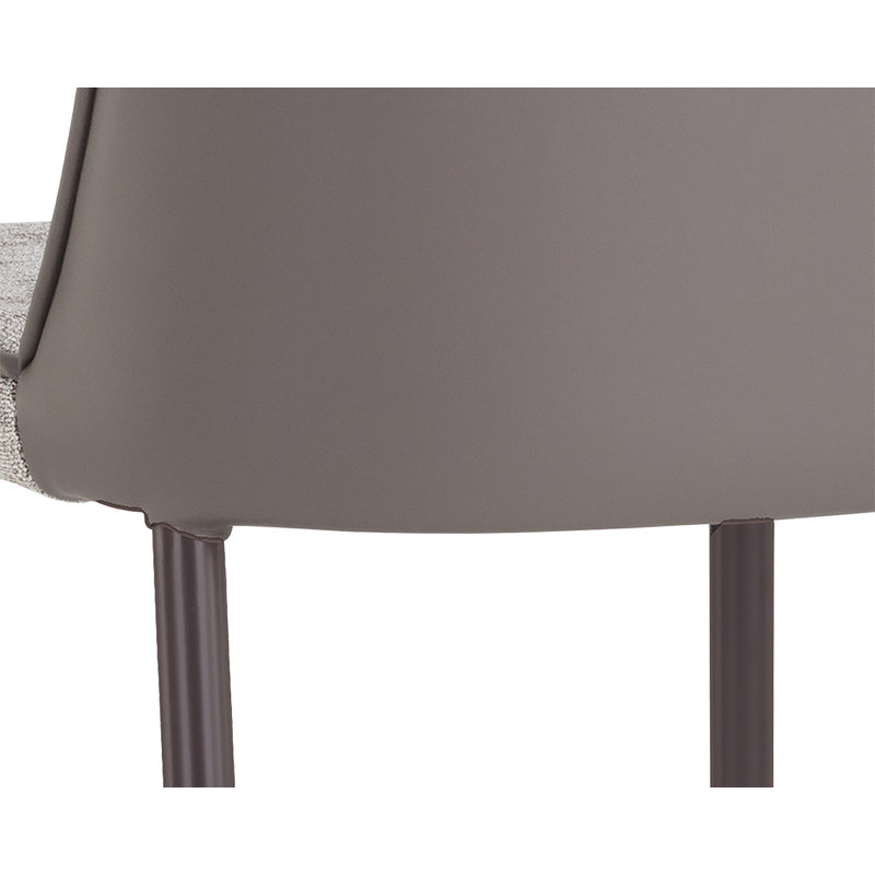 Klaus Upholstered Stool, Gray/Taupe, Counter Stool (25.75" Seat Height)