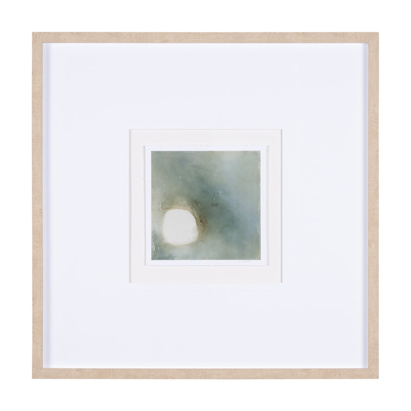 Take a Rest by Ira Havuka a Hand Embelished Textured Canvas, White, Brown Framed Wood, 31.5" H x 31.5" W x 1.625" D