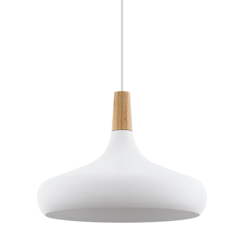 Yonkers 1 - Light Satin Nickel Pendant, 110cm H x 40cm W, White