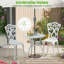 Ensemble bistro 3 pièces pour terrasse avec trous pour parasol