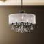 Vesca 5 Light 24in x 20in Chandelier with Gold Drum Shade in White with Clear Radiance Crystal-68915105-68915118-68915124