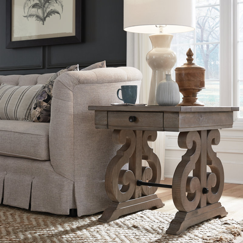 Bethel End Table with Storage, Dove Tail Gray