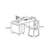 Simplified wooden style desk and chair set