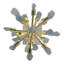 Statue décorative Starburst avec base en marbre pour bureau - Décoration moderne pour le salon ou la maison - Bleu et blanc-911631086
