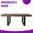 KELVIO Black Brown Aged Wood Effect Extendable Dining Table for 6-10 | Foam-Filled Particle Board-2018202595-2018202594