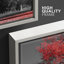 Arbre rouge sur fond de parc noir et blanc-96384566-96384570