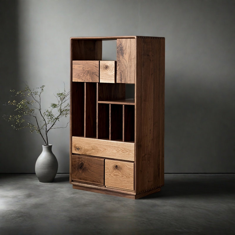 Modern style solid wood bookcase