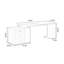 Bureau rectangulaire à 3 tiroirs en bois massif de couleur noyer clair-731926137