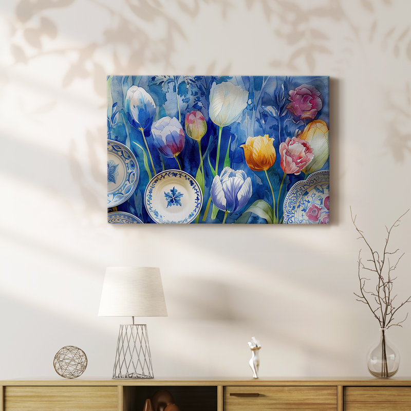 FLORAL CL  -Premium Gallery Wrapped Canvas -Ready to Hang, 8" H x 12" W