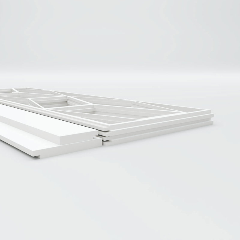 Pueblo PVC Wainscot Paneling Kit, 36" H x 94.5" W x 0.625" D