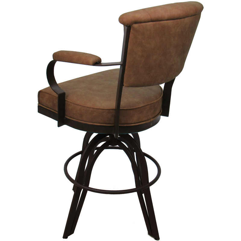 Labawld Metal Counter Stool 26" Seat, Brown
