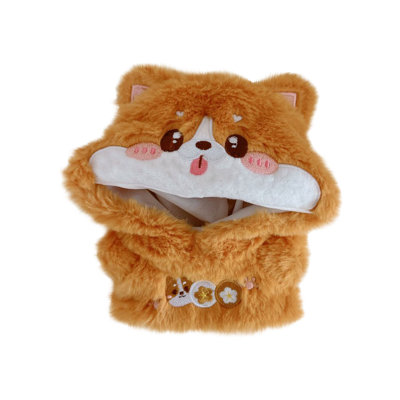 plush to 8 Inch Doll Clothes  Hoodie Glasses Warm Sweatshirt 8 Inch Doll Dress Up