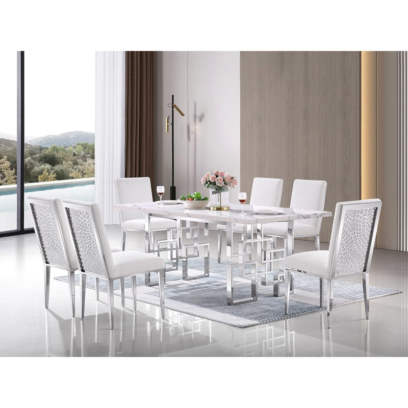 Chaise parsons Armantine, Argent