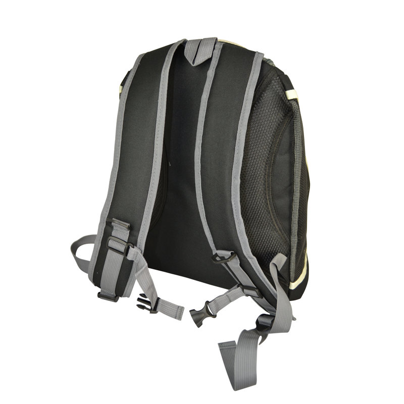 Sac à dos en filet pour animal de compagnie avec ouverture supérieure, Noir