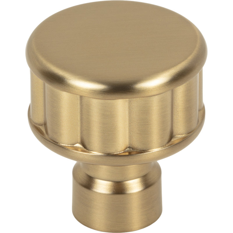 Pemberton 1 1/4" Length Round Knob, Gold
