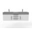 Ensemble de meuble-lavabo double mural 60 po Russett-240086611-240086621-263340086