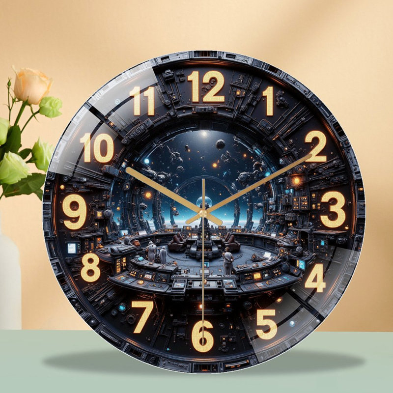 Horloge murale 12 po Spaceship