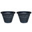 Ensemble de deux pots de fleurs avec relief classique-1157068811
