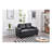 Stylish Transitional Black Loveseat For Two-126831985