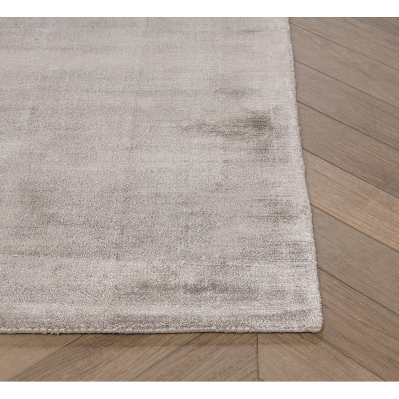Berlin Distressed Handwoven Fabric Area Accent Rug, Dove Gray, Rectangle 2' x 3'