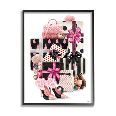 «Fashionista Christmas Gift Stack Glam Style Accessoires» par Ziwei Li - impression d'art graphique