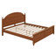 Structure de lit grand format en bois avec tête de lit courbée de style classique-1360590866