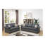 Canapé modulaire contemporain en polyfibre gris et lin