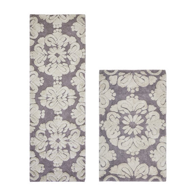 Chemash Premium-Quality 100% Cotton Super Absorbent Machine Washable Bathroom Rug Set
