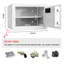 Petit coffre-fort de 1,2 pi3 avec clavier numérique TigerKing pour garde-robe, appartement, dortoir, bureau à domicile, blanc-50480500-50487625