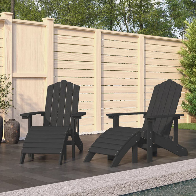 Coverty Outdoor Adirondack Set, Anthracite