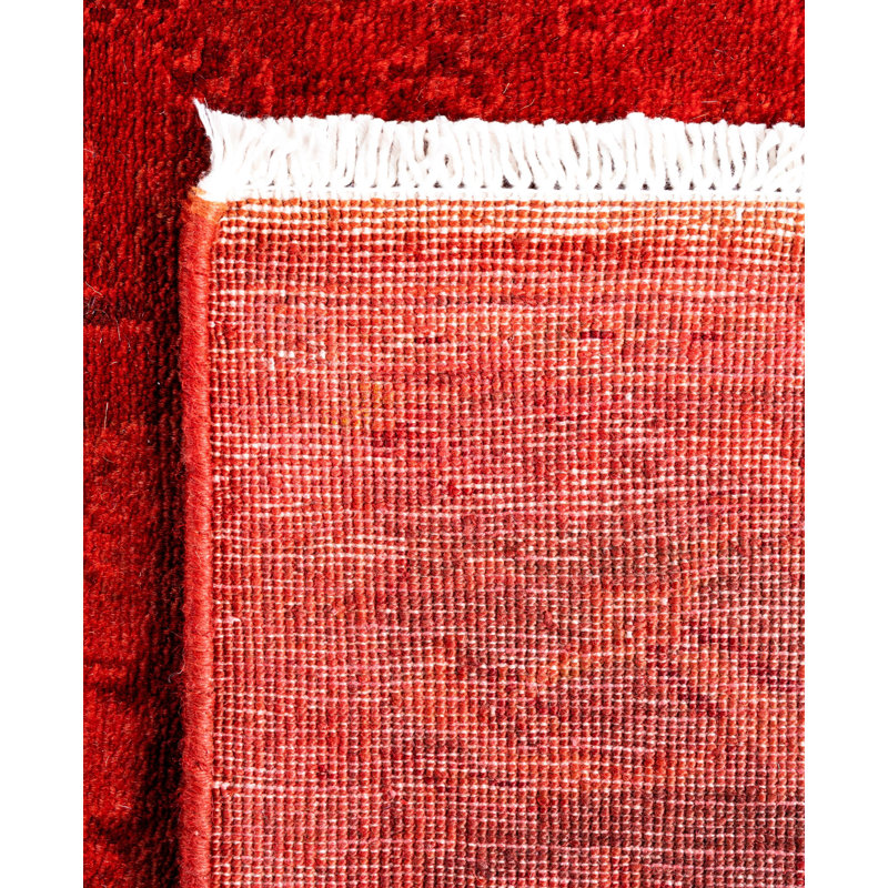 Overdyed One-of-a-Kind 2' 7" X 12' 10" Hand Knotted Area Rug